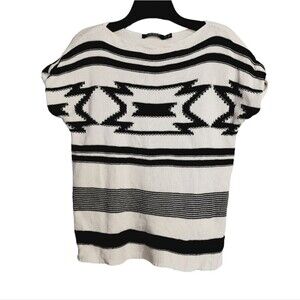 Lauren Ralph Lauren LRL Vintage Western Aztec Cotton Knit Cap Sleeve Sweater PXS
